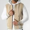 Vente flash 🔔 Veste Teddy A Capuche 2315 Beige Blanc de LBO 🔔 -France LBO Soldes Boutique lbo 295750 FAB SHALBO 2315 20220308T154650 01