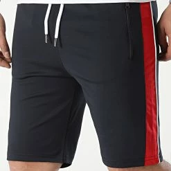 Acheter 🔥 Short Jogging Training Tricolore 0157 Bleu Marine de LBO ❤️