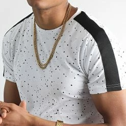 Meilleure vente 🔥 Tee 👕 Shirt Avec Bandes 2215 Speckle Blanc de LBO ⭐ 5 Meilleure vente 🔥 Tee 👕 Shirt Avec Bandes 2215 Speckle Blanc de LBO ⭐ -France LBO Soldes Boutique lbo 300426 FAB SHALBO 2215 20220708T154357 02