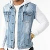 De gros ⌛ Veste Jean A Capuche 2258 Bleu Denim Blanc de LBO 😀 -France LBO Soldes Boutique lbo 301203 FAB SHALBO 2258 20220411T154633 01