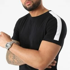 Le moins cher ⌛ Tee 👕 Shirt Oversize A Bandes 2350 Noir de LBO 👏 -France LBO Soldes Boutique lbo 301767 FAB SHALBO 2350 20220503T153859 02