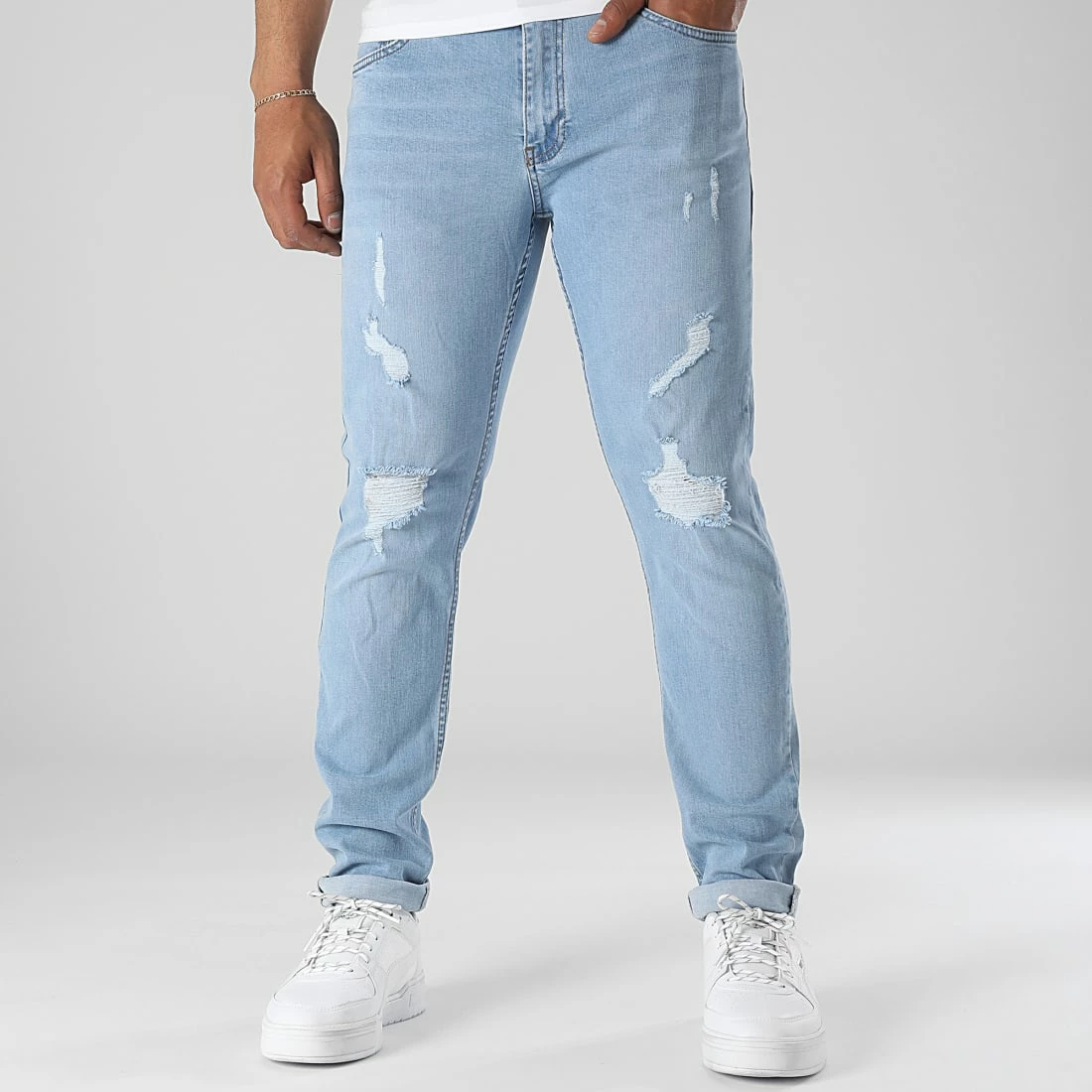 Remise 👏 Jean Regular Fit Avec Destroy 2362 Bleu Denim Wash de LBO ❤️ 3 Remise 👏 Jean Regular Fit Avec Destroy 2362 Bleu Denim Wash de LBO ❤️