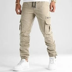 Le moins cher 🧨 Pantalon Cargo 0175 Beige de LBO 🎁