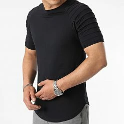 Acheter 😀 Lot de 2 Tee 👕 Shirts Oversize 2382 Noir Et Beige de LBO ⭐ -France LBO Soldes Boutique lbo 307041 FAB SHALBO 2382 20220505T154650 03