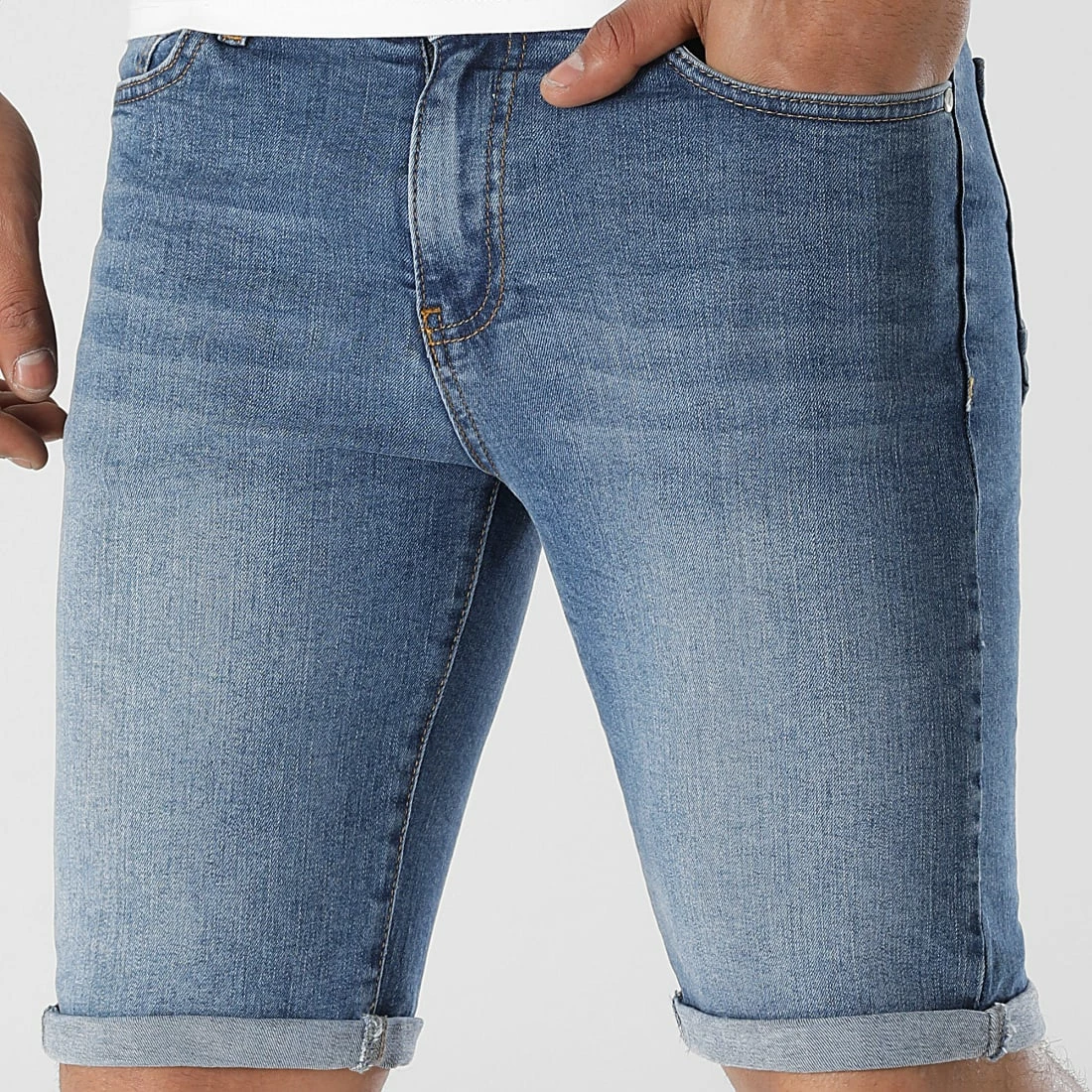 Nouveau 👍 Short Jean Skinny Fit 2245 Denim Bleu Medium de LBO 🔥 5 Nouveau 👍 Short Jean Skinny Fit 2245 Denim Bleu Medium de LBO 🔥 – Image 3