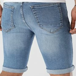 Meilleure affaire 😍 Short Jean Skinny Fit Avec Dechirures 2251 Bleu Clair Denim de LBO ❤️ -France LBO Soldes Boutique lbo 307061 FAB SHALBO 2251 20220421T135508 04