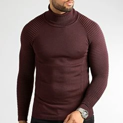 Vente flash 😀 Pull Col Roulé Avec Empiecement 0197 Bordeaux de LBO 🎉 -France LBO Soldes Boutique lbo 307577 FAB LBO 1070546 0197 20220913T155632 03