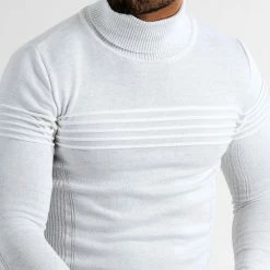 Budget 👍 Pull Col Roulé Avec Empiecement Blanc 0199 Ecru de LBO 🥰 -France LBO Soldes Boutique lbo 307579 LBO 1070546 0199 20221118T075138 03