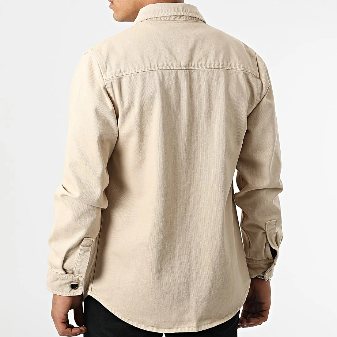 Vente flash 😍 Surchemise En Jean 2110 Beige de LBO 😀 6 Vente flash 😍 Surchemise En Jean 2110 Beige de LBO 😀 – Image 4