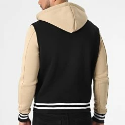 Remise 🔔 Veste Teddy A Capuche 2397 Noir Beige de LBO 🎉 -France LBO Soldes Boutique lbo 309527 FAB SHALBO 2397 20220601T151057 04