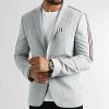 Acheter 🌟 Veste Blazer A Bandes 0117 Gris Chiné de LBO 👍