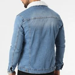 Tout neuf 🛒 Veste Jean Col Fourrure 1884 Bleu Denim de LBO 👍 -France LBO Soldes Boutique lbo 310469 FAB SHALBO 1884 20220503T153455 04