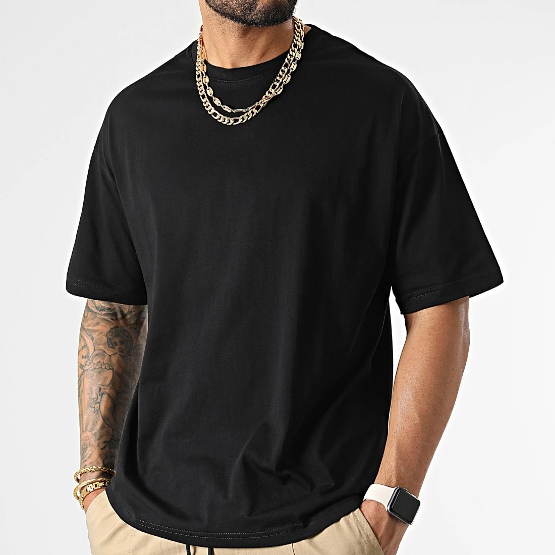 De gros ✨ Tee 👚 Shirt Oversize Large 2220 Noir de LBO 🤩 3 De gros ✨ Tee 👚 Shirt Oversize Large 2220 Noir de LBO 🤩