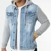 Vente flash 🤩 Veste Jean A Capuche 2416 Bleu Denim Gris de LBO ✨ -France LBO Soldes Boutique lbo 311841 FAB SHALBO 2416 20220421T135554 01