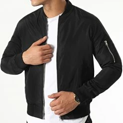 Offres 🎉 Veste Bomber 0058 Noir de LBO 😀
