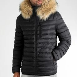 De gros 👏 Doudoune Capuche Diamond Avec Fourrure Beige 0031 Noir de LBO 🔔 -France LBO Soldes Boutique lbo 314095 FAB LBO 1070510 0031 20221104T113852 03