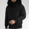 Grosses soldes 😀 Parka Courte Platinium Avec Fourrure Noire 0042 Noir de LBO 💯