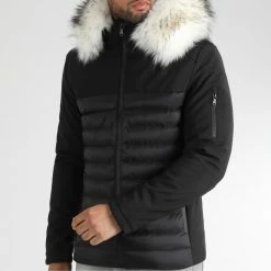 Acheter 🥰 Doudoune Light Puff Avec Fourrure Blanche 0058 Noir de LBO ✨