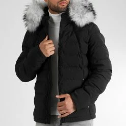 Remise 😍 Doudoune Racer Premium Avec Fourrure Grise 0061 Noir de LBO 🧨 -France LBO Soldes Boutique lbo 314317 LBO 1070510 0061 20221107T090903 03