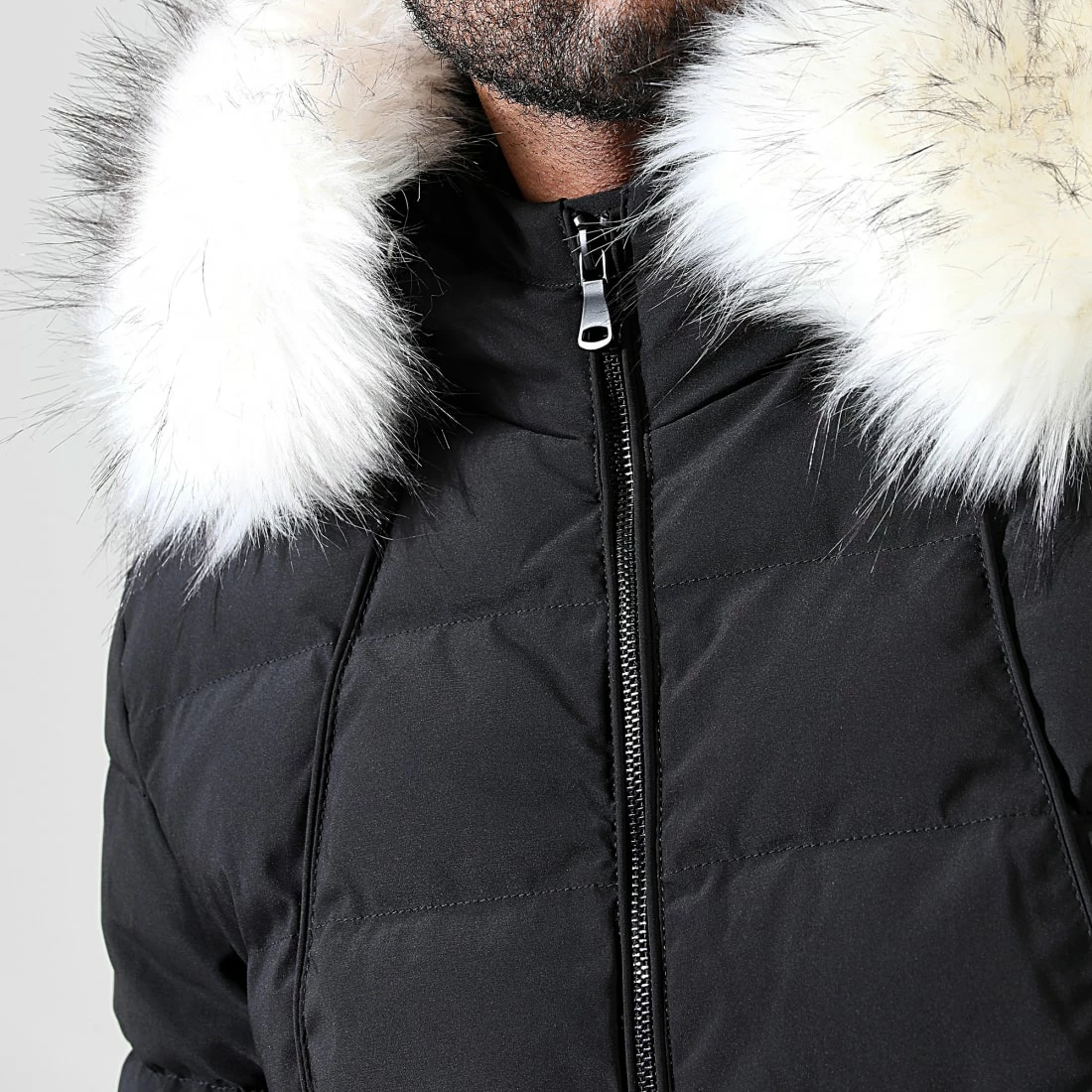 Budget 🎉 Doudoune Racer Premium Avec Fourrure Blanche 0063 Noir de LBO ❤️ 4 Budget 🎉 Doudoune Racer Premium Avec Fourrure Blanche 0063 Noir de LBO ❤️ – Image 2