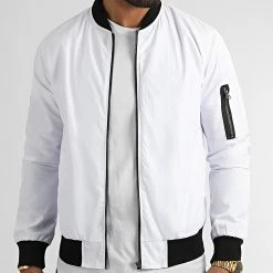 Budget 👏 Veste Bomber 0059 Blanc de LBO 🛒 -France LBO Soldes Boutique lbo 315842 FAB LBO 10701336 0059 20220803T092739 03