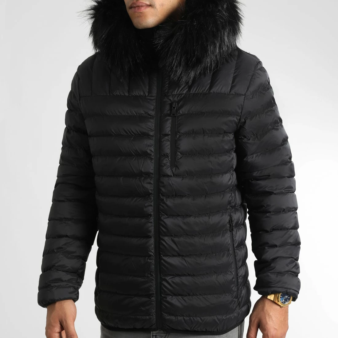 Tout neuf 🔥 Doudoune Capuche Diamond Avec Fourrure Noire 0064 Noir de LBO 🔔 5 Tout neuf 🔥 Doudoune Capuche Diamond Avec Fourrure Noire 0064 Noir de LBO 🔔 – Image 3