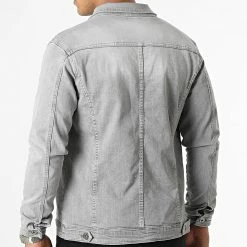 Grosses soldes 🌟 Veste Jean 2262 Denim Gris Clair de LBO ✔️ -France LBO Soldes Boutique lbo 316504 FAB SHALBO 2262 20220616T155815 03