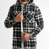 Le moins cher 😀 Surchemise A Carreaux Avec Capuche 2393 Noir Blanc de LBO ❤️ -France LBO Soldes Boutique lbo 317114 FAB SHALBO 2393 20220805T151557 01