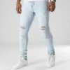 De gros 🔔 Jean Skinny Fit Avec Déchirures 0048 Bleu Wash de LBO 👏 -France LBO Soldes Boutique lbo 317675 FAB LBO 1070318 0048 20220826T144242 01