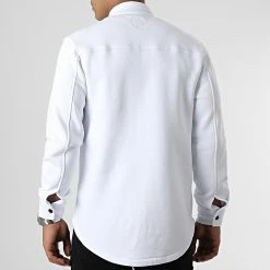 Sortie 🌟 Surchemise Unie 2491 Blanc de LBO ⌛ -France LBO Soldes Boutique lbo 318097 SHALBO 2491 20220812T154339 04