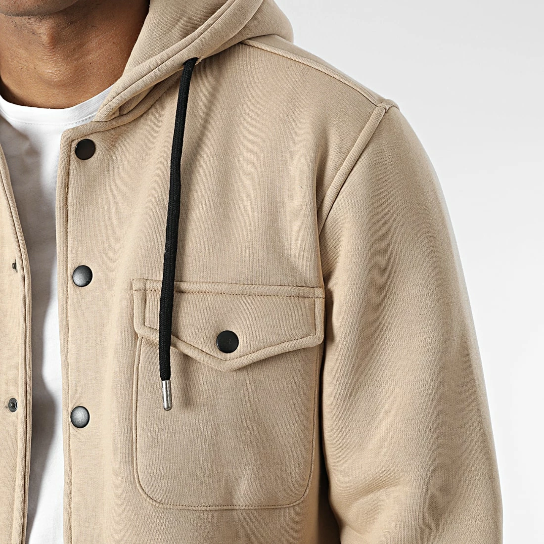 Coupon ⭐ Surchemise Uni Avec Capuche 2492 Beige de LBO ❤️ 4 Coupon ⭐ Surchemise Uni Avec Capuche 2492 Beige de LBO ❤️ – Image 2