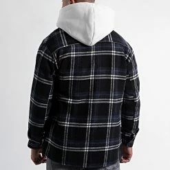 Top 10 😉 Surchemise A Carreaux 2486 Noir Bleu Marine de LBO ❤️ -France LBO Soldes Boutique lbo 318100 SHALBO 2486 20220809T154731 03