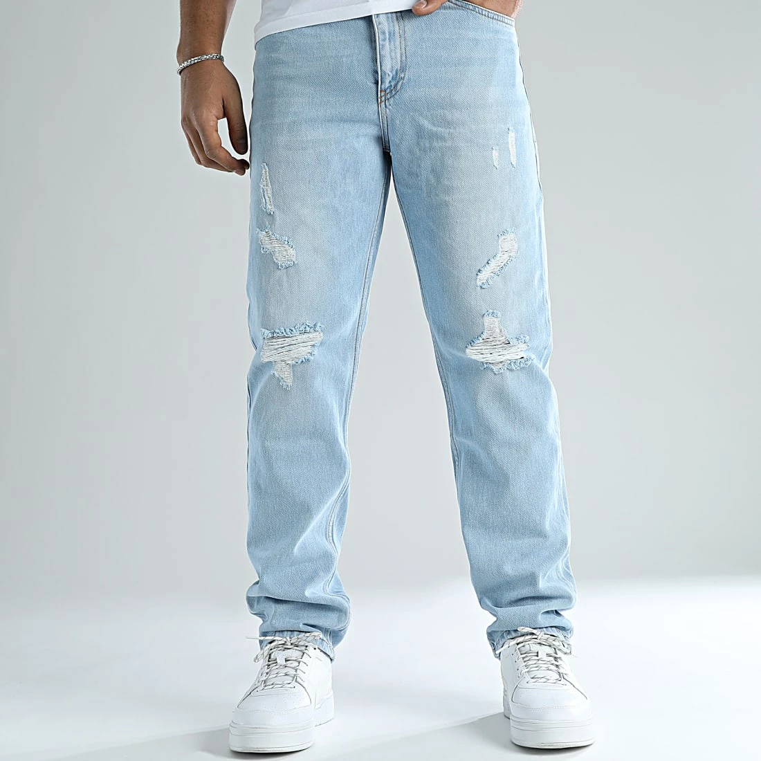 Le moins cher ⌛ Jean Relaxed Fit Avec Destroy 2506 Bleu Denim Wash de LBO 🥰 4 Le moins cher ⌛ Jean Relaxed Fit Avec Destroy 2506 Bleu Denim Wash de LBO 🥰 – Image 2