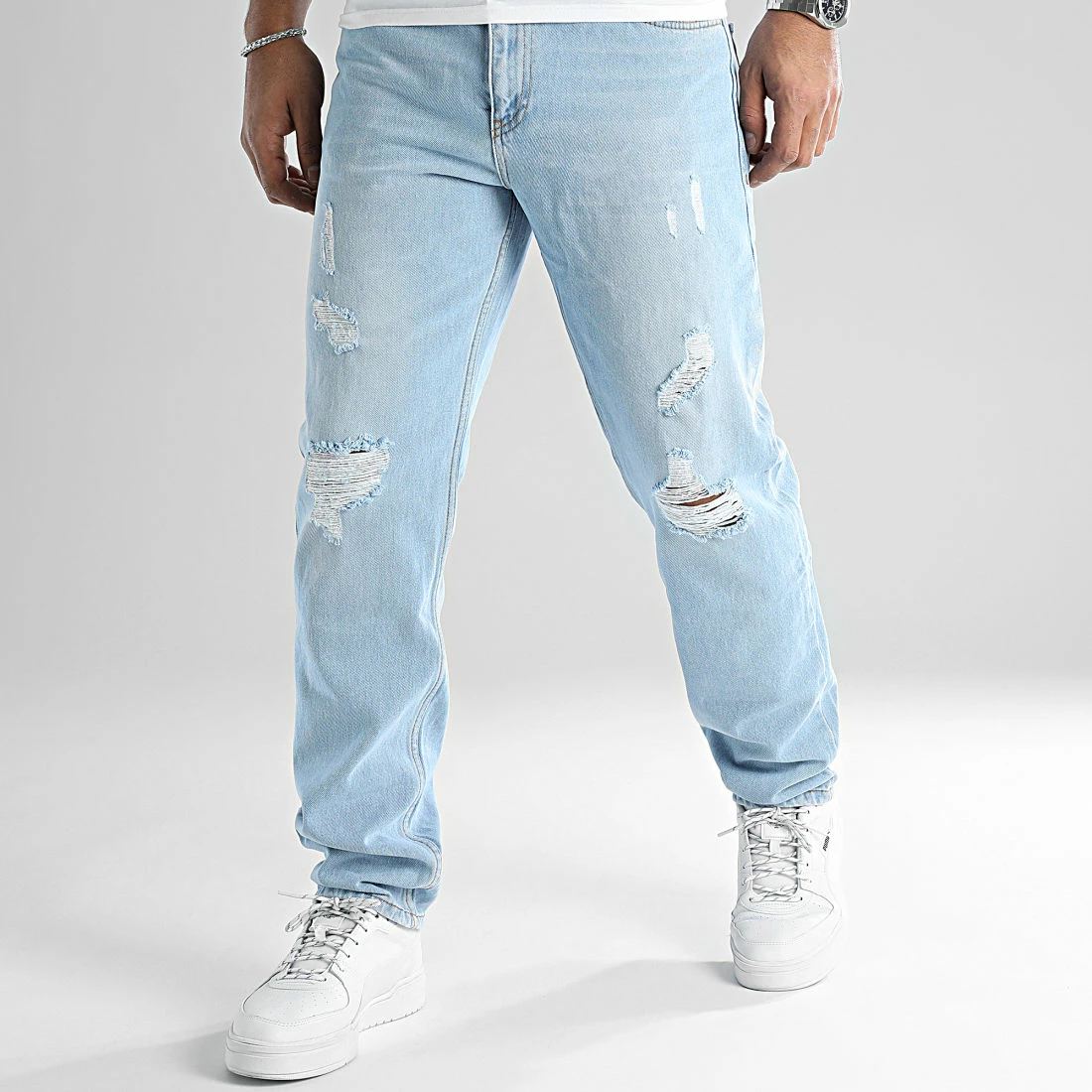Le moins cher ⌛ Jean Relaxed Fit Avec Destroy 2506 Bleu Denim Wash de LBO 🥰 6 Le moins cher ⌛ Jean Relaxed Fit Avec Destroy 2506 Bleu Denim Wash de LBO 🥰 – Image 4