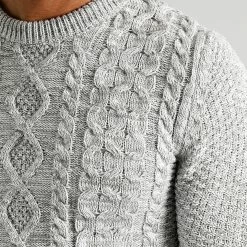 Meilleure vente 🥰 Pull Col Rond Torsades 0251 Gris Clair de LBO 💯 -France LBO Soldes Boutique lbo 320008 LBO 1070546 0251 20220913T155748 03