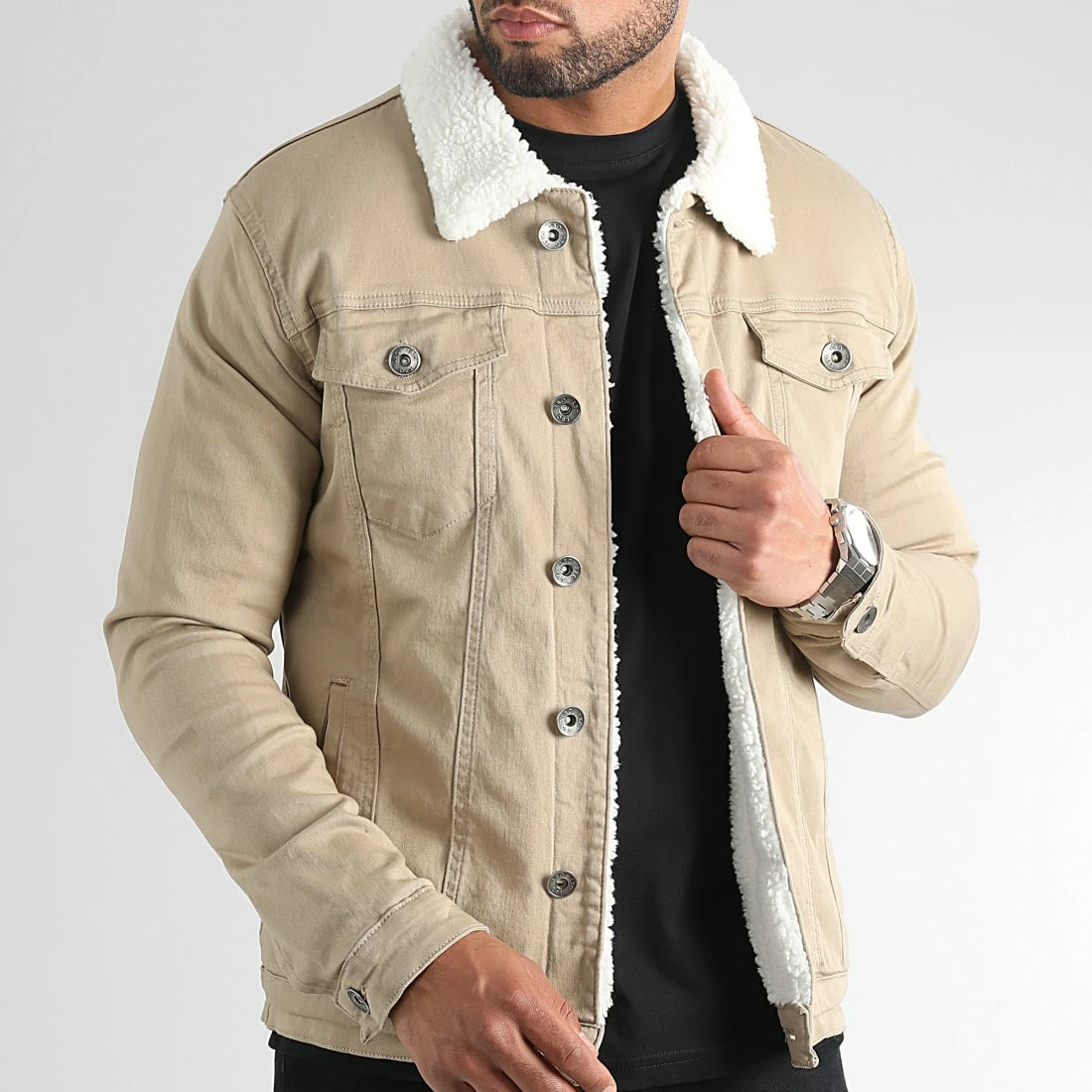 Top 10 🤩 Veste Jean Interieur Mouton 1880 Denim Beige de LBO 🔔 5 Top 10 🤩 Veste Jean Interieur Mouton 1880 Denim Beige de LBO 🔔 – Image 3