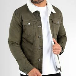 Coupon 👏 Veste Jean Interieur Mouton 1882 Denim Kaki de LBO 💯 -France LBO Soldes Boutique lbo 321964 SHALBO 1882 20221116T112936 03