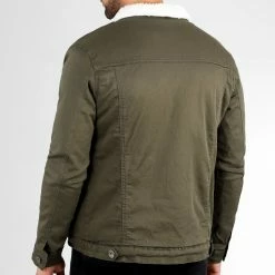 Coupon 👏 Veste Jean Interieur Mouton 1882 Denim Kaki de LBO 💯 -France LBO Soldes Boutique lbo 321964 SHALBO 1882 20221116T112937 04