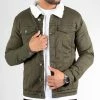 Coupon 👏 Veste Jean Interieur Mouton 1882 Denim Kaki de LBO 💯