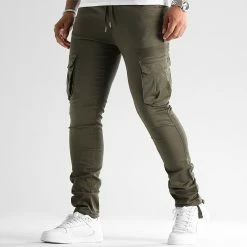 Coupon ⌛ Pantalon Cargo 2545 Vert Kaki de LBO ⌛ -France LBO Soldes Boutique lbo 322487 SHALBO 2545 20220914T155843 04