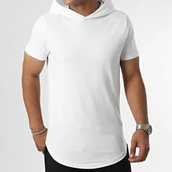 Coupon 🎁 Tee 👚 Shirt Capuche Oversize 2549 Blanc de LBO 🔥