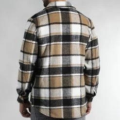 Vente flash 🔥 Surchemise A Carreaux TM2201 Beige Blanc Noir de LBO ⌛ -France LBO Soldes Boutique lbo 326659 LBO TM2201 20221005T091720 04