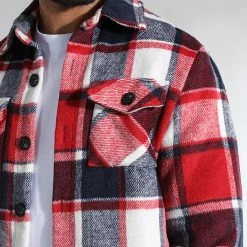 Nouveau 💯 Surchemise A Carreaux 0102 Bleu Marine Blanc Rouge de LBO 👍 -France LBO Soldes Boutique lbo 326676 LBO 1070318 0102 20220817T151516 02