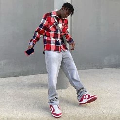 Nouveau 💯 Surchemise A Carreaux 0102 Bleu Marine Blanc Rouge de LBO 👍 -France LBO Soldes Boutique lbo 326676 LBO 1070318 0102 20221019T111531 05