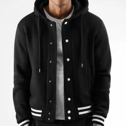 Top 10 🔥 Veste Teddy A Capuche 2538 Noir de LBO 😍