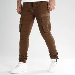Remise 😀 Pantalon Cargo 2648 Marron de LBO ⌛ -France LBO Soldes Boutique lbo 327399 SHALBO 2648 20220920T154150 06