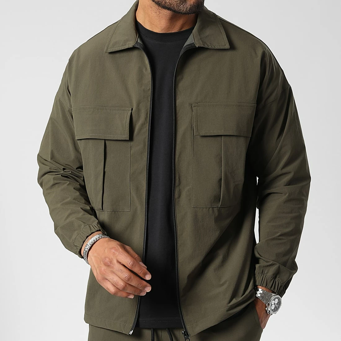 Meilleur prix 🔥 Veste Zippée Avec Poches 0200 Vert Kaki de LBO ✔️ 3 Meilleur prix 🔥 Veste Zippée Avec Poches 0200 Vert Kaki de LBO ✔️