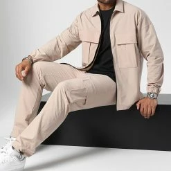 Acheter 🔔 Veste Zippée Avec Poches 0201 Beige de LBO 🎁 -France LBO Soldes Boutique lbo 327482 LBO 10701336 0201 20221114T075329 03