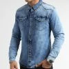Nouveau ⌛ Chemise Jean Manches Longues Jean 0059 Bleu Denim de LBO 🧨 -France LBO Soldes Boutique lbo 327508 LBO 1070318 0059 20220926T153322 01