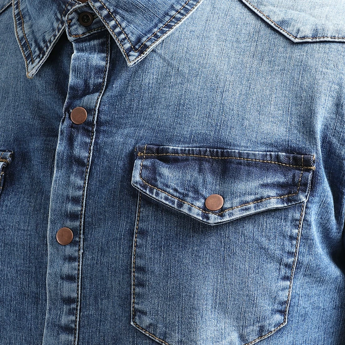 Nouveau ⌛ Chemise Jean Manches Longues Jean 0059 Bleu Denim de LBO 🧨 4 Nouveau ⌛ Chemise Jean Manches Longues Jean 0059 Bleu Denim de LBO 🧨 – Image 2